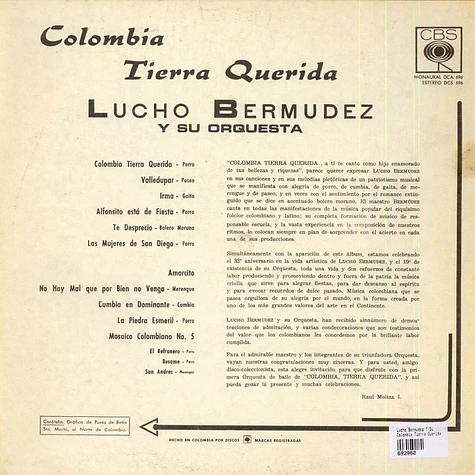 Lucho Bermudez Y Su Orquesta - Colombia Tierra Querida