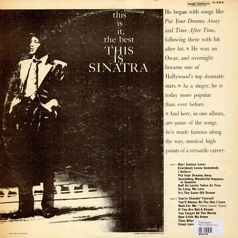 Frank Sinatra - This Is Sinatra Volume Two