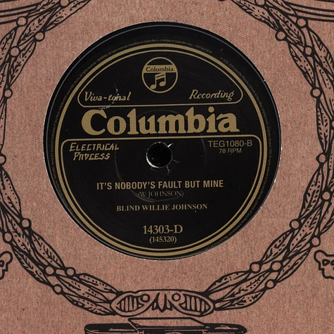 Blind Willie Johnson - Dark Was The Night, Cold Was The Ground / It's Nobody's Fault But Mineblack Friday Record Store Day 2019 Edition