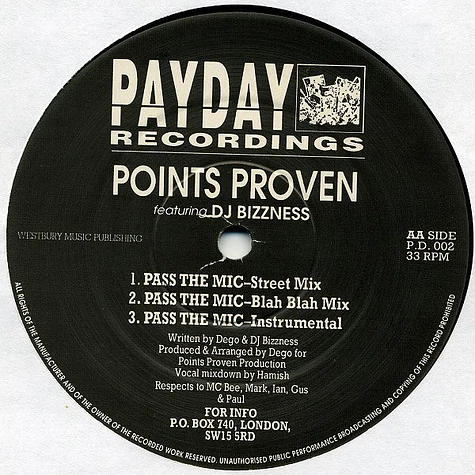 PD 3 / Points Proven - Noisy Music Pt II / Pass The Mic