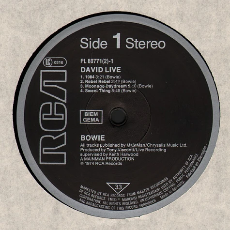 David Bowie - David Live