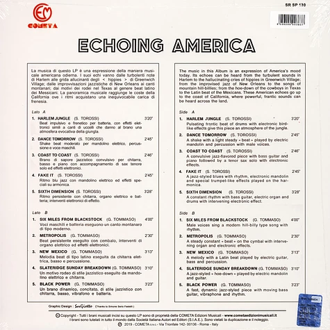 Stefano Torossi / Giovanni Tommaso - Echoing America Black Vinyl Edition