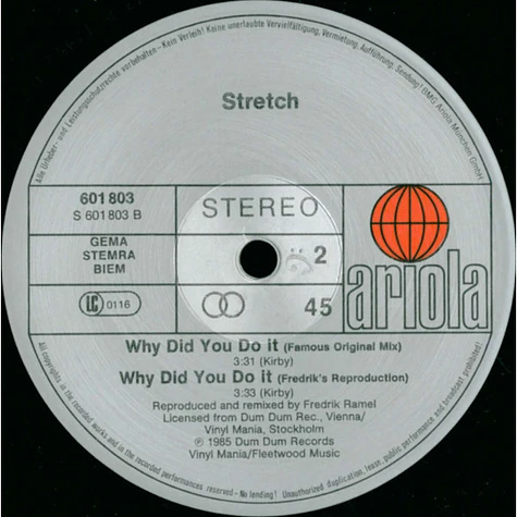 Stretch - Why Did You Do It