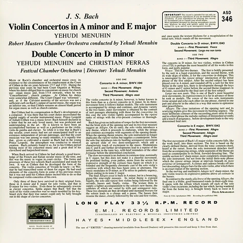 Yehudi Menuhin - Violin Concertos