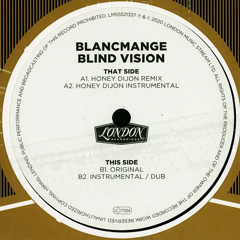 Blancmange - Blind Vision Honey Dijon Remixes