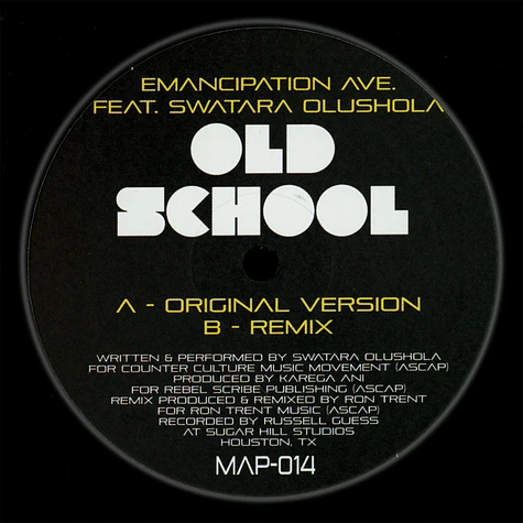Emancipation Ave - Old School Song Ron Trent Remix
