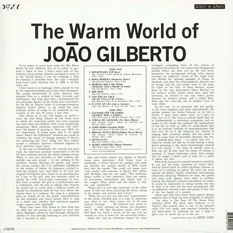 Joao Gilberto - Warm World Of Joao Gilberto