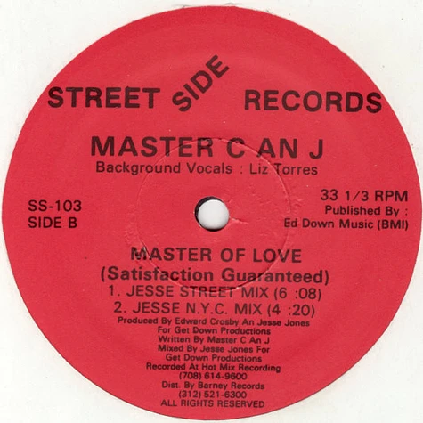 Master C & J - Master Of Love (Satisfaction Guaranteed)