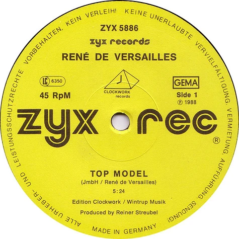 René De Versailles - Top Model