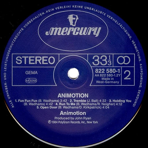 Animotion - Animotion