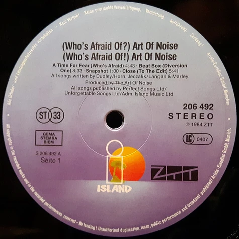 The Art Of Noise - Who's Afraid Of The Art Of Noise