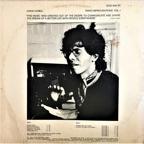 Chick Corea - Piano Improvisations Vol. 1