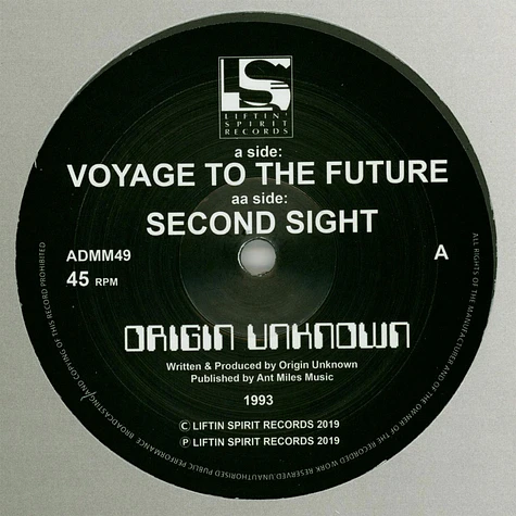 Origin Unknown - Voyage To The Future / Second Sight