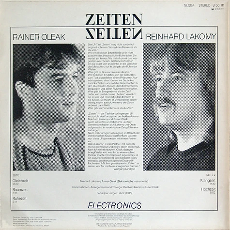 Reinhard Lakomy & Rainer Oleak - Zeiten