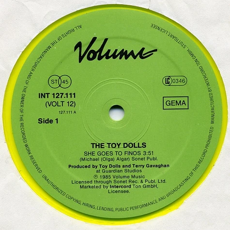 Toy Dolls - She Goes To Finos