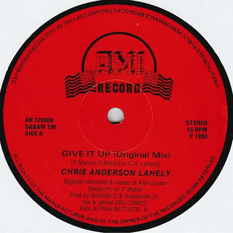 Chris Anderson Lahely - Give It Up