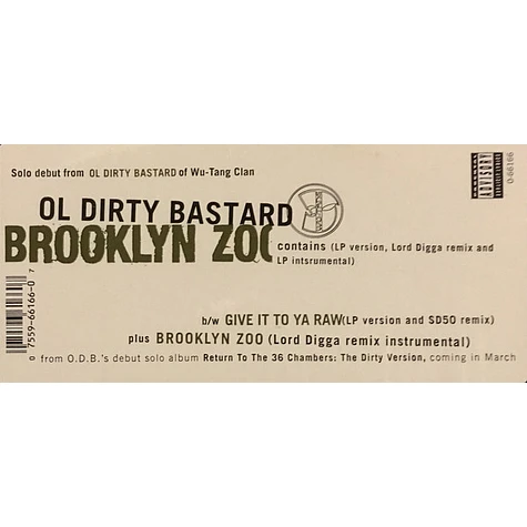 Ol' Dirty Bastard - Brooklyn Zoo