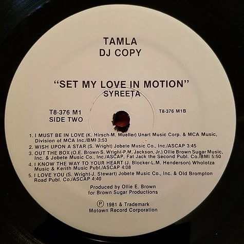 Syreeta - Set My Love In Motion