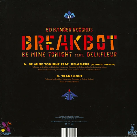 Breakbot - Be Mine Tonight Colored Vinyl Edition