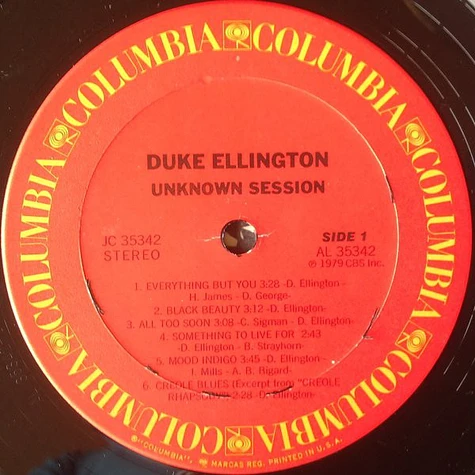 Duke Ellington - Unknown Session