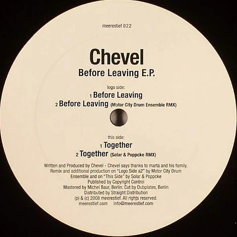 Chevel - Before Leaving E.P.