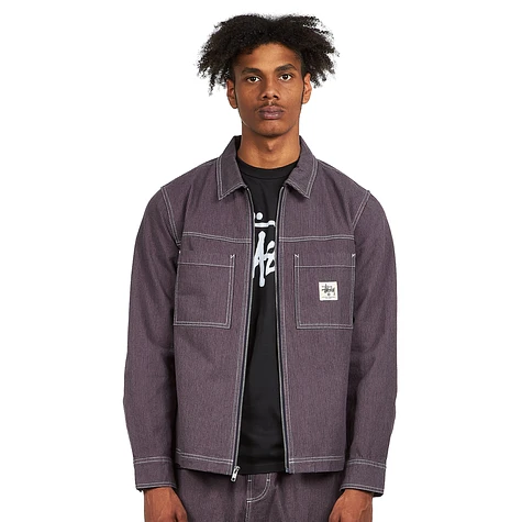 Stüssy - Overdyed Hickory LS Zip Shirt