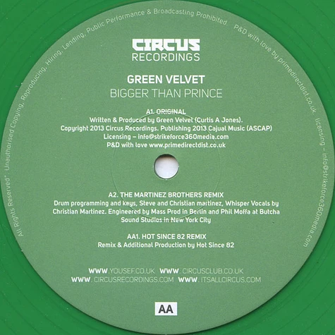 Green Velvet - Bigger Than Prince