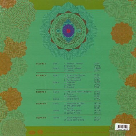 Grateful Dead - Buffalo 5/9/77 Record Store Day 2020 Edition