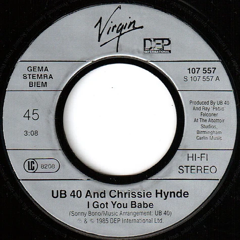 UB40, Chrissie Hynde - I Got You Babe