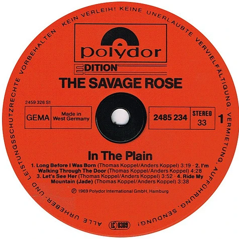 Savage Rose - In The Plain