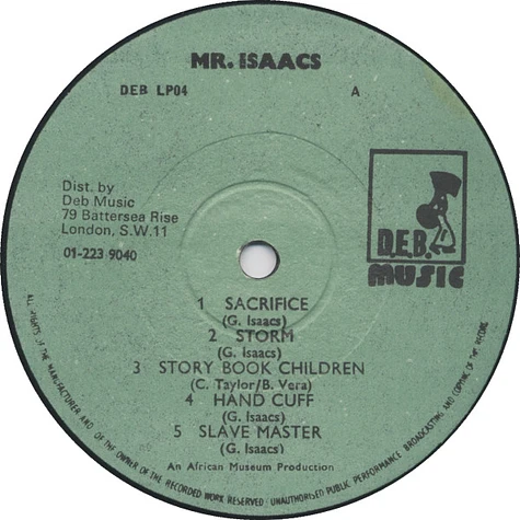 Gregory Isaacs - Mr. Isaacs