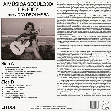 Jocy De Oliveira - A Música Século Xx De Jocy