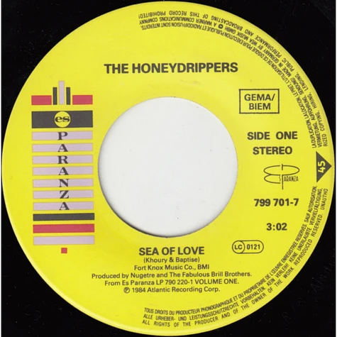 The Honeydrippers - Sea Of Love / Rockin' At Midnight