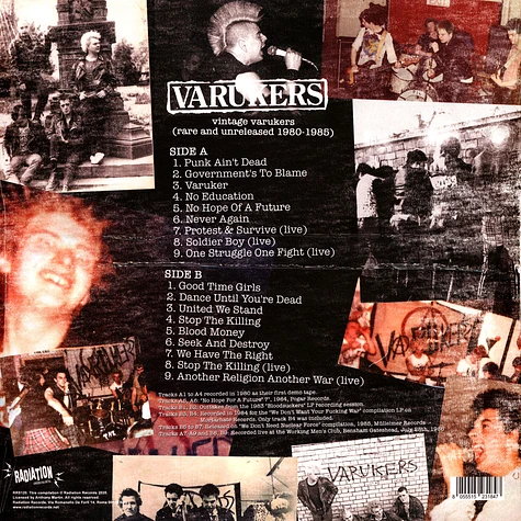 Varukers - Vintage Varukers Rare And Unreleased 1980-1985