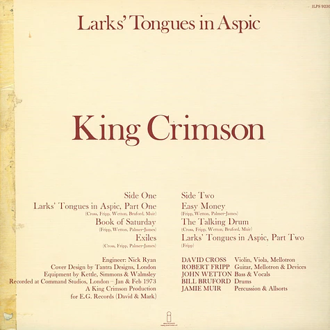 King Crimson - Larks' Tongues In Aspic