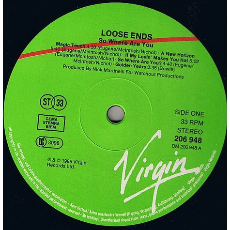 Loose Ends - So Where Are You?