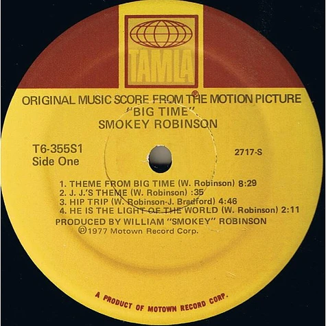 Smokey Robinson - Big Time - Original Music Score From The Motion Picture