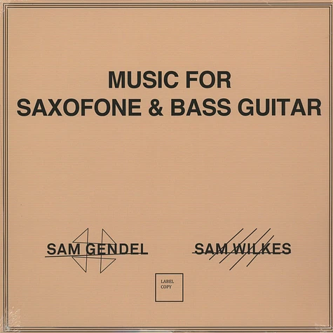 Sam Gendel & Sam Wilkes - Music For Saxofone & Bass Guitar