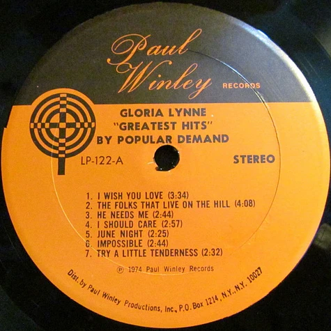 Gloria Lynne - Greatest Hits By Popular Demand !
