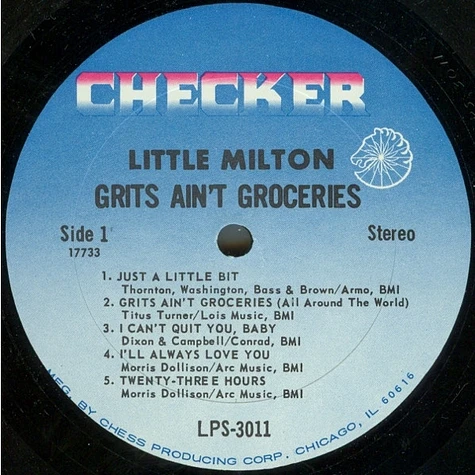 Little Milton - Grits Ain't Groceries (Featuring "Just A Little Bit")