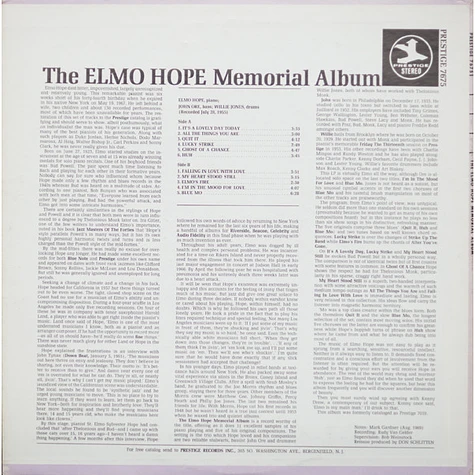 Elmo Hope - The Elmo Hope Memorial Album