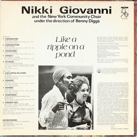 Nikki Giovanni And The New York Community Choir - Like A Ripple On A Pond