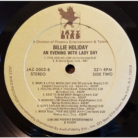 Billie Holiday - An Evening With Lady Day