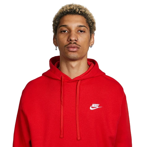 Nike - Sportswear Club Fleece Pullover Hoodie (University Red / University  Red / White) | HHV