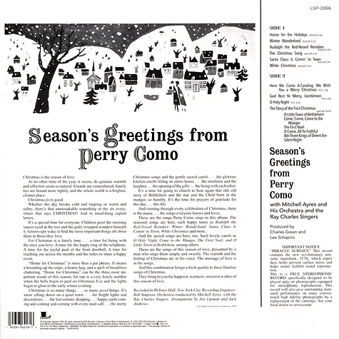 Perry Como - Seasons Greetings From Perry Como