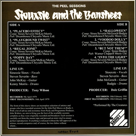 Siouxsie & The Banshees - Peel Sessions 79-81