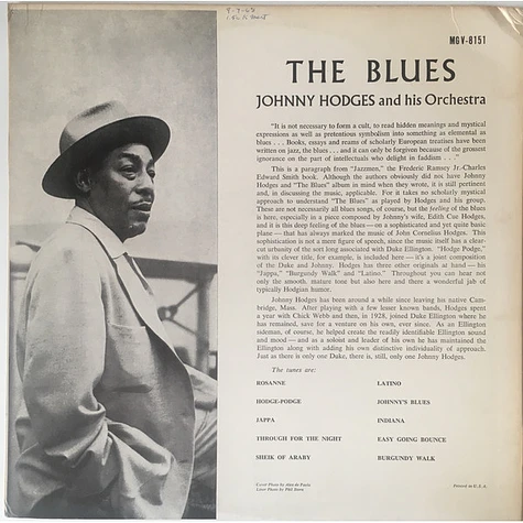 Johnny Hodges And His Orchestra - The Blues