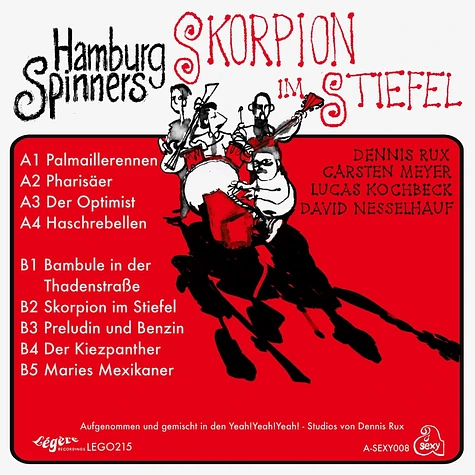 Hamburg Spinners (Carsten Erobique Meyer, David Nesselhauf, Dennis Rux, Lucas Kochbeck) - Skorpion Im Stiefel Black Vinyl Edition