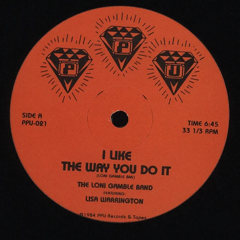 The Loni Gamble Band Featuring Lisa Warrington - I Like The Way You Do It