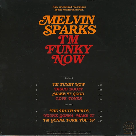 Melvin Sparks - I'm Funky Now Clear Vinyl Edition